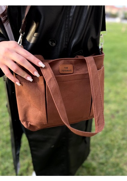 Beş Gözlü The Tote Bag Kanvas El ve Omuz Çantası