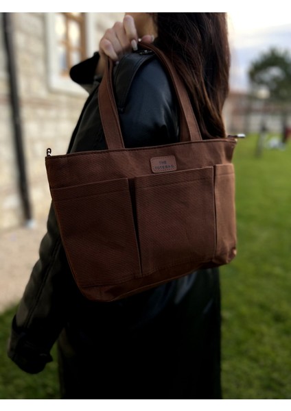 Beş Gözlü The Tote Bag Kanvas El ve Omuz Çantası