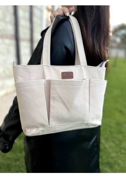 Beş Gözlü The Tote Bag Kanvas El ve Omuz Çantası