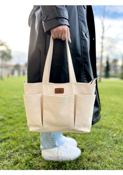 Beş Gözlü The Tote Bag Kanvas El ve Omuz Çantası