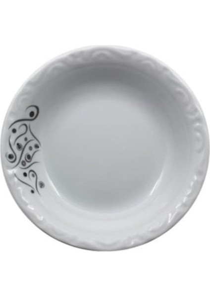 Porselen Yakamoz 12'li 17 cm Çukur Yemek Tabak