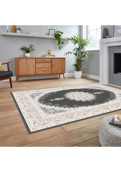 Dijital Baskılı Kaymaz Taban Yıkanabilir Klasik Desen Yolluk Salon Halısı, V-Klasik-03-Vizon, fiyatları