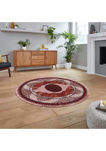 Dijital Kaymaz Taban Yıkanabilir Yuvarlak Klasik Desen Mutfak Salon Halısı, V-Y-Klasik-24-Bordo, fiyatları