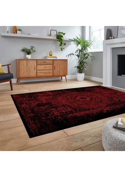 Dijital Baskılı Kaymaz Taban Yıkanabilir Klasik Desen Yolluk Salon Halısı, V-Klasik-12-Bordo, fiyatları