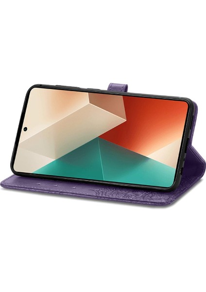 Xiaomi Redmi Not Için Kılıf 13 Pro Zarif Desen Deri Kılıf Basit (Yurt Dışından)
