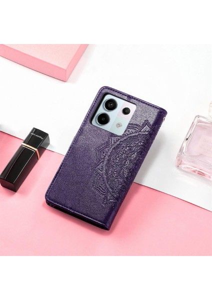 Xiaomi Redmi Not Için Kılıf 13 Pro Zarif Desen Deri Kılıf Basit (Yurt Dışından)