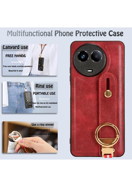 Realme 11 5g Premium Pu Deri Kolaylık Bilek Kayışı Için Kılıf (Yurt Dışından) fırsatları