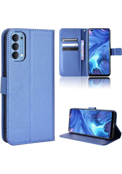 Oppo Oppo 4 4g Manyetik Cüzdan Kickstand Kart Tutucu Kapak Için Kılıf (Yurt Dışından)