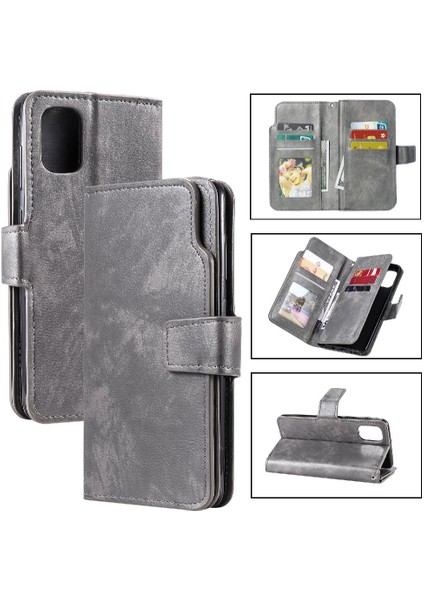Samsung Galaxy Case Pu Deri Manyetik Cüzdan 9 Kart Yuvaları Için Kılıf (Yurt Dışından) indirimleri