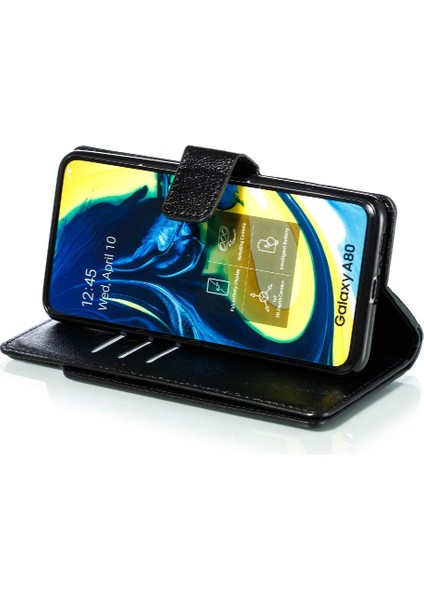 Samsung Galaxy A80 Kickstand Manyetik Pu Deri Cüzdan 9 Kart (Yurt Dışından) fiyatları