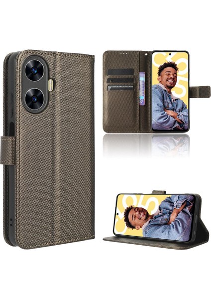 Realme C55 4g Kickstand Manyetik Cüzdan Kart Tutucu Kapak Için Kılıf (Yurt Dışından)