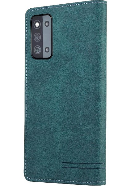 Samsung Galaxy F52 Premium Deri Iki Kart Yuvaları Kickstand Için Kılıf (Yurt Dışından) indirimleri