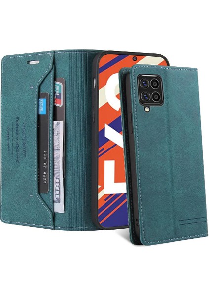 Samsung Galaxy F62/M62 Iki Kart Yuvaları Kickstand Premium Deri (Yurt Dışından) modelleri