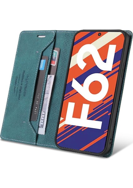Samsung Galaxy F62/M62 Iki Kart Yuvaları Kickstand Premium Deri (Yurt Dışından) indirimleri