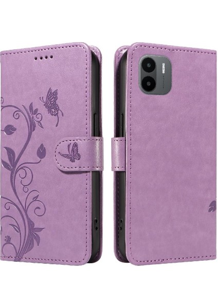 Xiaomi Redmi A1 Için Kılıf Yüksek Kaliteli Deri ve Kart Yuvası Kabartmalı (Yurt Dışından)