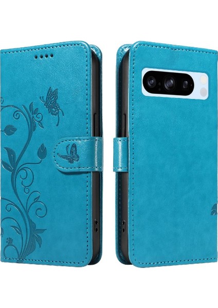 El Kayışı Kabartmalı Kelebek Yüksek ve Google Pixel 8 Pro Için Kılıf (Yurt Dışından)