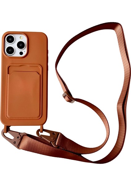 iPhone 15 Pro Max Geniş Ipli Düşmeye Dayanıklı Sıvı Silikon Telefon Kılıfı (Yurt Dışından)