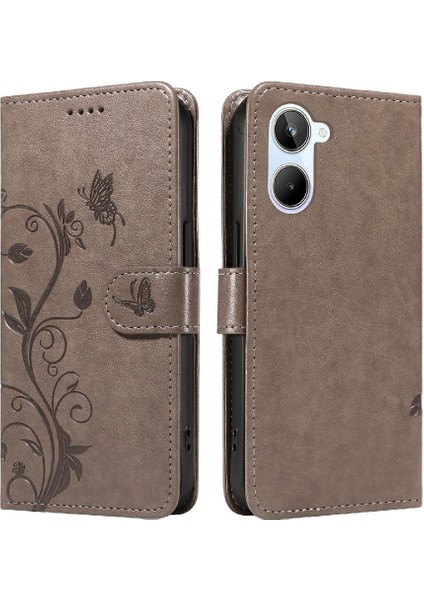 Reamle 10 4g Cüzdan Telefon Kılıfı ve Kart Yuvası Kabartmalı Kelebek (Yurt Dışından)
