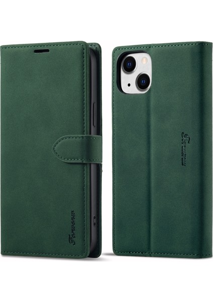 iPhone 15 Plus Görüntüleme Standı Pu Deri Çevirmeli Telefon Kılıfı (Yurt Dışından)