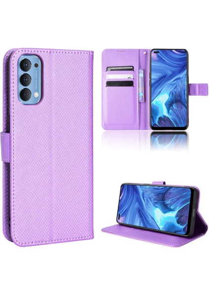 Oppo Oppo 4 4g Manyetik Cüzdan Kickstand Kart Tutucu Kapak Için Kılıf (Yurt Dışından)