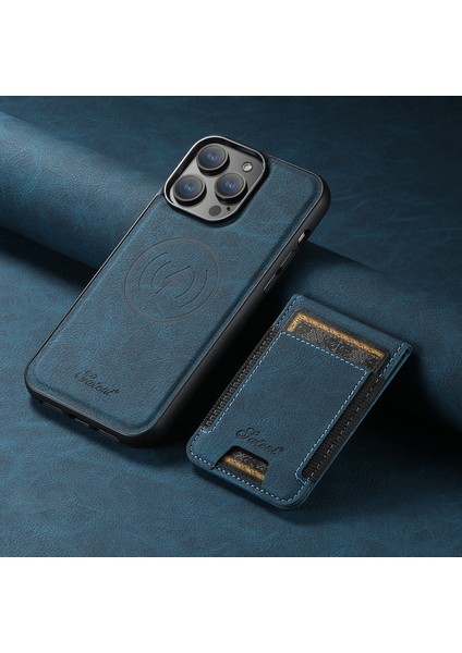 iPhone 15 Pro Max Manyetik Deri+Tpu Telefon Kılıfı (Yurt Dışından)