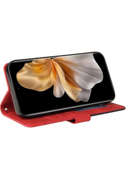 Vıvo V30 5g Için Flip Case Pu Deri Flip Folio Kılıf Iki Renkli Dikiş (Yurt Dışından) modelleri