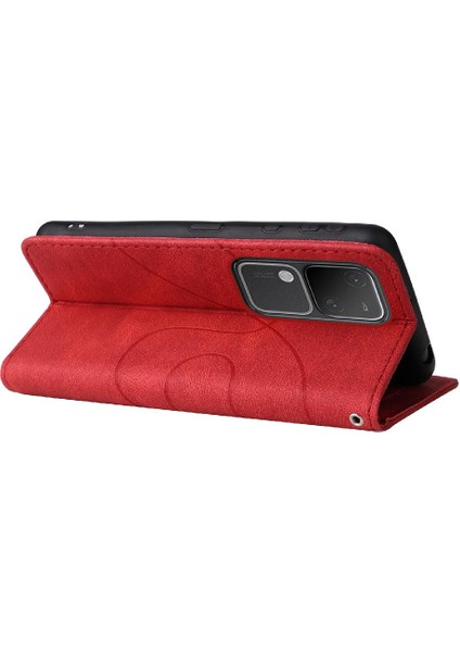 Vıvo V30 5g Için Flip Case Pu Deri Flip Folio Kılıf Iki Renkli Dikiş (Yurt Dışından) indirimleri