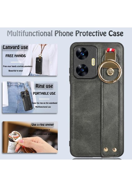Realme C55 Uyumluluk Premium Pu Deri Kolaylık Bilek Için Kılıf (Yurt Dışından) fırsatları