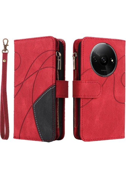 Kart Yuvası Standı Dokuz ile Xiaomi Redmi A3 Iki Renkli Dikiş Için Kılıf (Yurt Dışından)