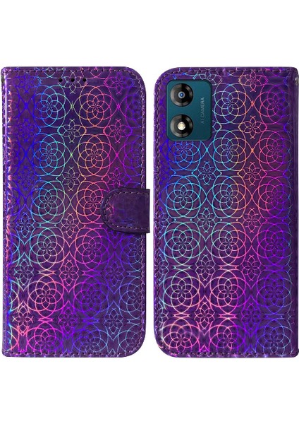 Motorola Moto E13 Için Kılıf Standı Tutucu Kart Yuvası Premium Pu Deri Kılıf (Yurt Dışından)
