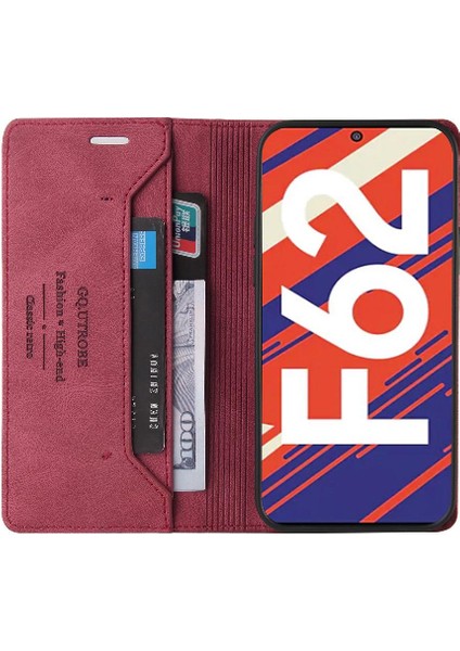 Samsung Galaxy F62/M62 Iki Kart Yuvaları Kickstand Premium Deri (Yurt Dışından) indirimleri