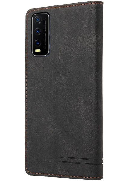 Vıvo Y12S Iki Kart Yuvaları Premium Deri Kickstand Premium Için Kılıf (Yurt Dışından) fırsatları