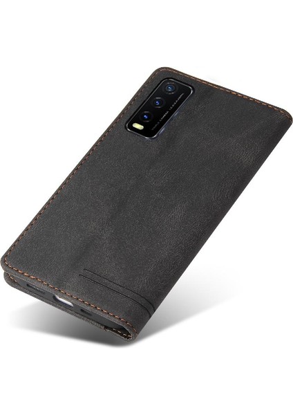 Vıvo Y12S Iki Kart Yuvaları Premium Deri Kickstand Premium Için Kılıf (Yurt Dışından) indirimleri