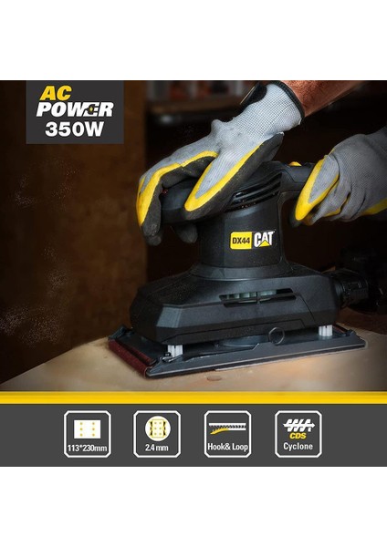 DX44 350 Watt Profesyonel Devir Ayarlı Titreşimli Zımpara