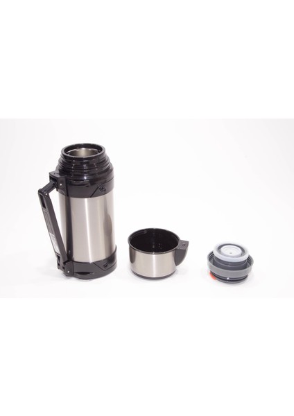 Termos - Paslanmaz Çelik - 1,5 L Meridyendukkan 12,5 cm x 29 cm Çap Siyah Quechua