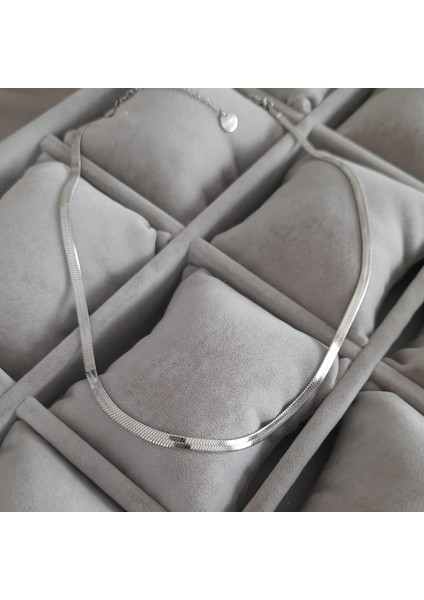 Çelik Gümüş Renk Italyan Zinciri Ezme Zincir Kolye fırsatları