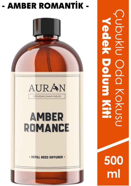 Amber Romantik Yedek Çubuklu Oda Ve Ortam Kokusu Esansı Yedek Dolum Şişe Amber Romantic 500ml