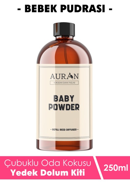 Bebek Pudrası Yedek Çubuklu Oda Ve Ortam Kokusu Esansı Yedek Dolum Şişe Baby Powder 250ml