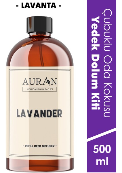Lavanta Yedek Çubuklu Oda Ve Ortam Kokusu Esansı Yedek Dolum Şişe Lavender 500ml