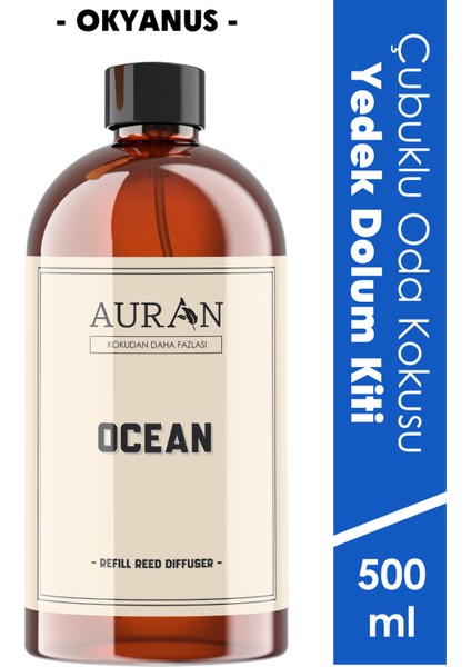 Okyanus Yedek Çubuklu Oda Ve Ortam Kokusu Esansı Yedek Dolum Ocean 500ml