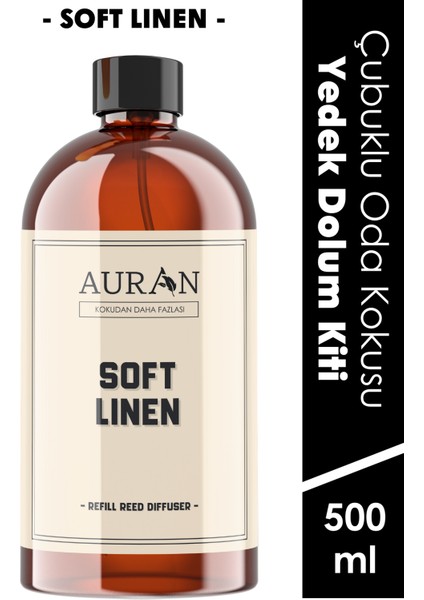 Soft Linen Yedek Çubuklu Oda Ve Ortam Kokusu Esansı Yedek Dolum Şişe Soft Linen 500ml