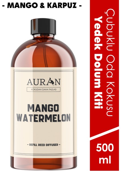 Mango & Watermelon Yedek Çubuklu Oda Ve Ortam Kokusu Esansı Yedek Dolum Şişe Mango 500ml