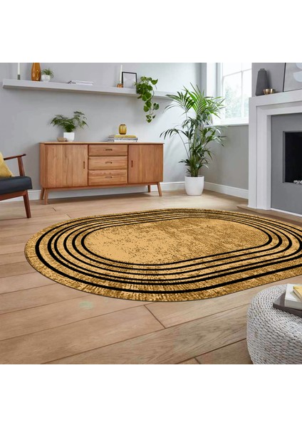 Dijital Kaymaz Taban Yıkanabilir Oval Çerçeveli Mutfak Salon Halısı, V-O-Çerçeveli-08-Bej, fiyatları