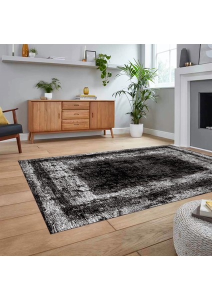 Dijital Baskılı Kaymaz Taban Yıkanabilir Çerçeveli Mutfak Salon Halısı, V-Çerçeveli-14-Siyah, fiyatları