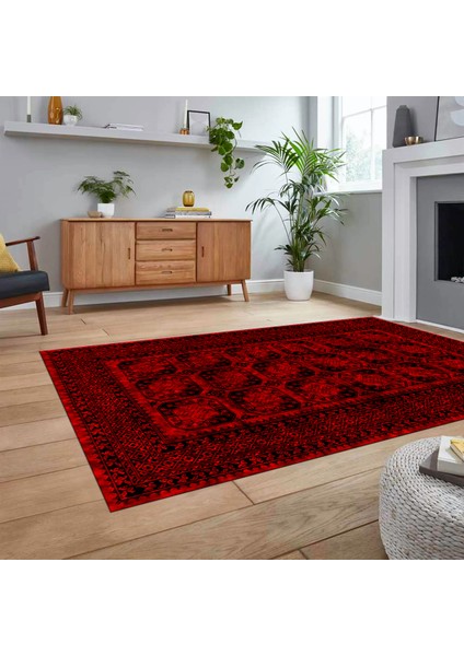 Dijital Baskılı Kaymaz Taban Yıkanabilir Çerçeveli Mutfak Salon Halısı, V-Çerçeveli-20-Kırmızı, fiyatları