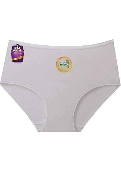 2572 Kadın Yüksek Bel Bambu Külot 12 Adet