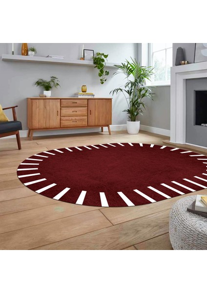 Dijital Kaymaz Taban Yıkanabilir Oval Çerçeveli Mutfak Salon Halısı, V-O-Çerçeveli-40-Bordo, fiyatları