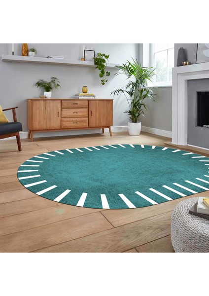 Dijital Kaymaz Taban Yıkanabilir Oval Çerçeveli Mutfak Salon Halısı, V-O-Çerçeveli-40-Mavi, fiyatları