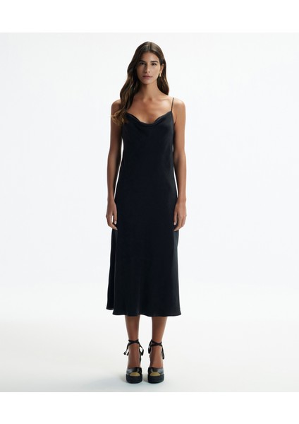 Askılı Uzun Elbise