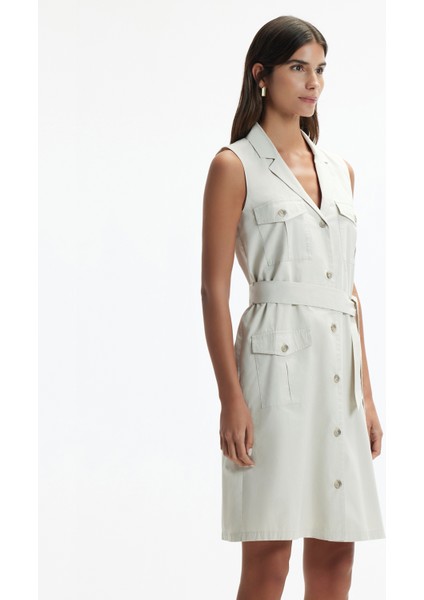 Cep Detaylı Kemerli Diz Üstü Elbise fiyatları